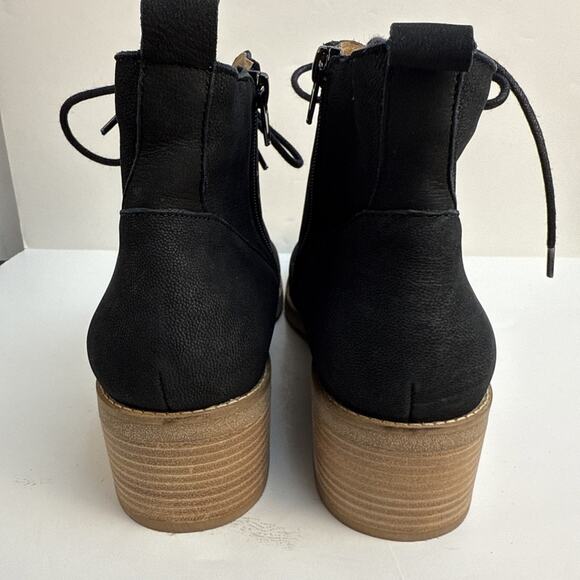 Lucky Brand Womens Shoe Tamela Ankle Boot Lace Up Booties Black Morocco 11 M NWB - Picture 3 of 10